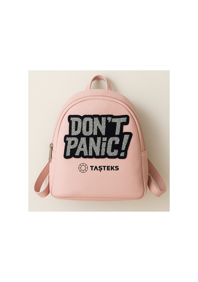 Taşlı Ütülenebilen Veya Sticker Olarak Kullanılabilen ' Don't Panic ' Yazı Modeli
