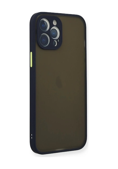 Apple Uyumlu iPhone 12 Pro Kılıf Montreal Silikon Kapak - Lacivert -
