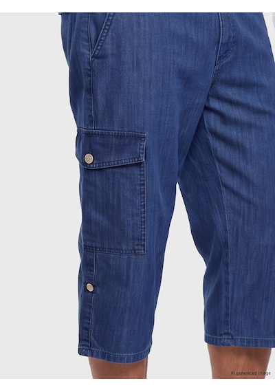 Lcw Jeans İndigo Regular Fit Erkek Kargo Jean Şort