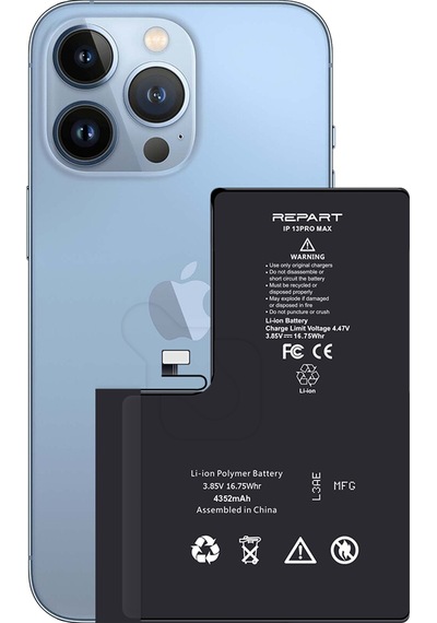 İphone 13 Pro Max Uyumlu Güçlendirilmiş Yüksek Kapasite Batarya - 4800 Mah