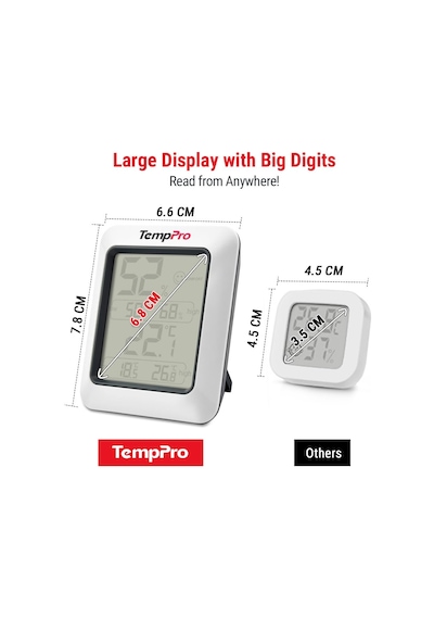 Thermopro Tp50 Oda Termometresi Dijital İç Mekan Higrometre Monitör Sıcaklık Ve Nem Ölçer Ev Ofis Çocuk Odası K