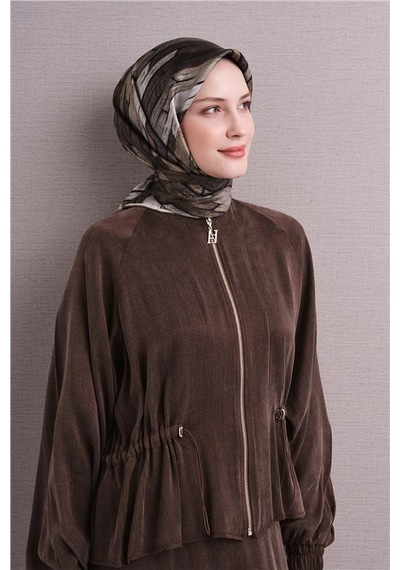 Armine Saf İpek Sura Eşarp 9612d 04 Koyu Lacivert Siyah