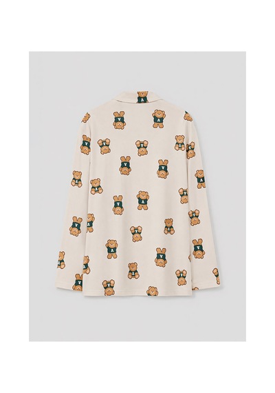 Lcw Young Pembe Gömlek Yaka Baskılı Kadın Pijama Takımı