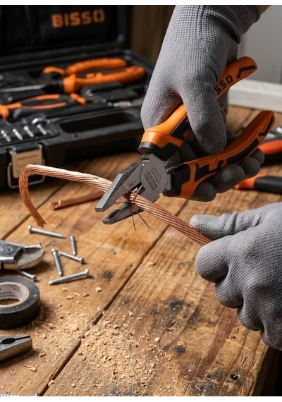 Bısso 1. Kalite Profesyonel Kombinasyon Pensesi 7 İnç 180 Mm