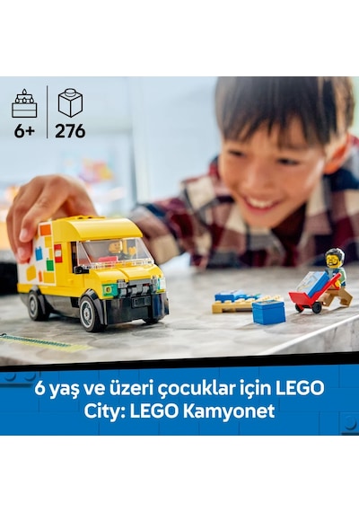 LEGO® City: LEGO Kamyonet 60500 - 6 Yaş ve Üzeri Çocuklar için 2 Minifigür İçeren Yaratıcı Oyuncak Yapım Seti (276 Parça)