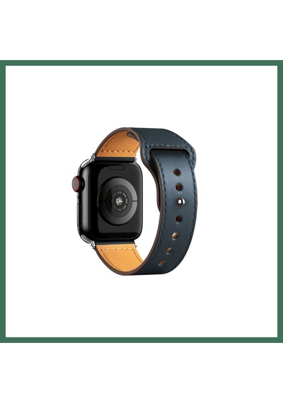 En-cag Watch 38mm Uyumlu Kr415 Luaz Deri Kordon - Lacivert Bss