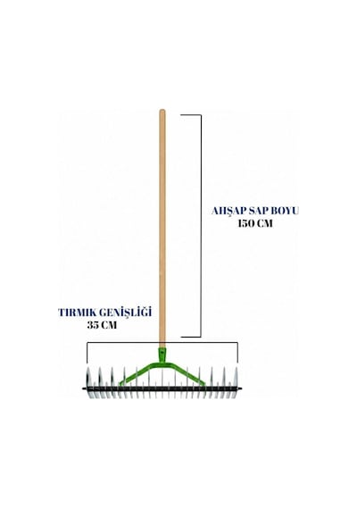 Gardener 10810 Çift Yönlü Çim Havalandırma Tırmığı 150 Cm Saplı