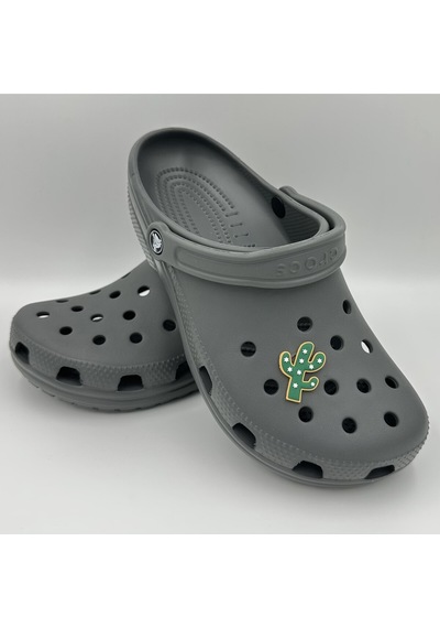 Crocs Terlik Süsü Ve Aksesuarı , Çanta Süsü Jibbitz Kaktüs 05 Görsel Figür Aksesuar Hardal-yeşil-beyaz