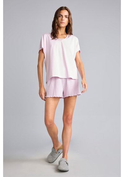 Defacto Regular Fıt Kısa Kollu 2li Pijama Takım I3482ax26aupr336 Mor-pr336