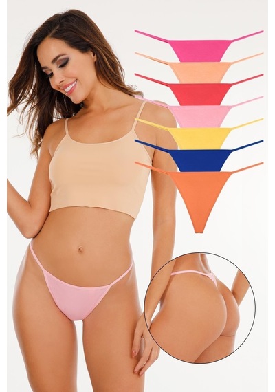 Sensu Kadın Ipli String 7'li Paket Set - Kts2086 Karışık