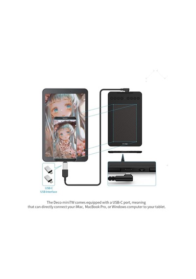 Xp-pen Deco Mini7w 2.4g Wireless Grafik Tablet