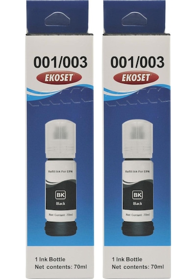 Ekoset Epson L1110 L3110 L3111 L3150 Siyah Uyumlu Mürekkep 70 ML 2