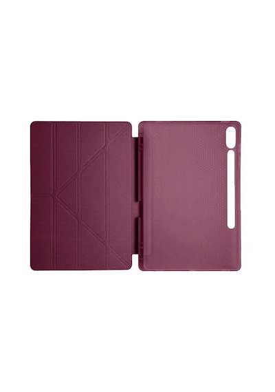 Uray Store Samsung Galaxy Uyumlu X510 Tab S9 Fe 11 Kılıf Kalemlikli Mars Tablet Kılıfı - Mürdüm Arka Kapak
