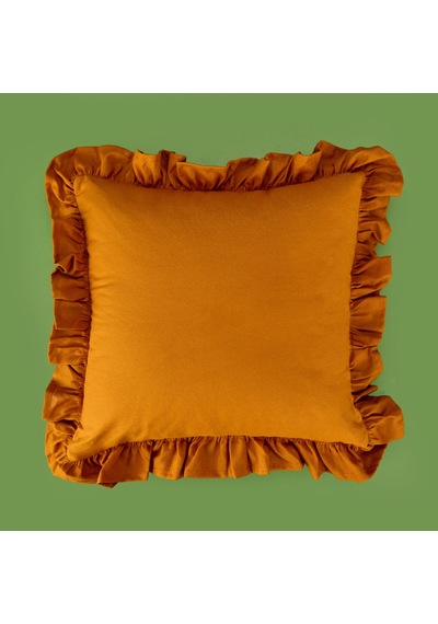 Soft Fancy Kırlent - Hardal - 40x40 Cm Çok Renkli