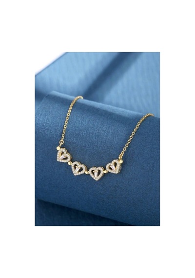 Stainless Steel Çelik Kolye Gold
