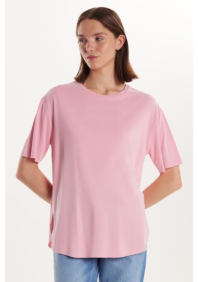 Tudors Kadın Modal Kumaş Relax Fit Rahat Kesim Bisiklet Yaka Basic Pembe Tişört-34255 Pembe Tudors Kadın Modal Kumaş Relax Fit Rahat Kesim Bisiklet Yaka Basic Pembe Tişört-34255 Pembe