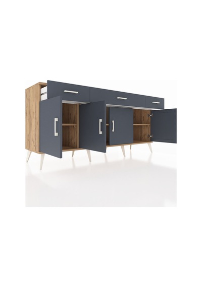Hyperion Konsol 3 Raflı 3 Çekmeceli 4 Kapaklı 176x44x83 Çam-antrasit Antrasit Hyperion Konsol 3 Raflı 3 Çekmeceli 4 Kapaklı 176x44x83 Çam-antrasit Antrasit