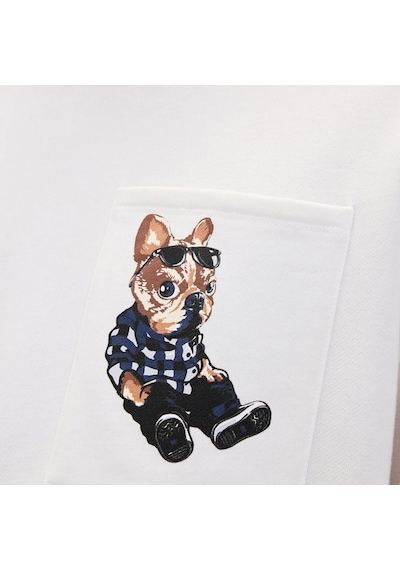 Bad Bear 24.02.12.015 Javed Crewneck Sweatshirt Beyaz 001