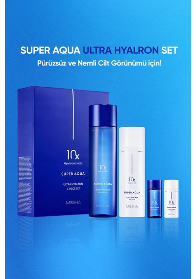 10 Farklı Hyalüronik Asit Kompleksi İçeren Yoğun Nemlendirici Set Super Aqua Ultra Hyalron Set 2