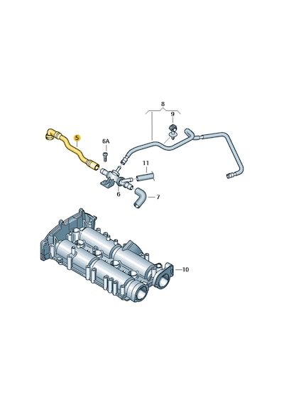 Vw Jetta 2011-14 1.4tsi Cax Motor Havalandırma Borusu 03c103493am