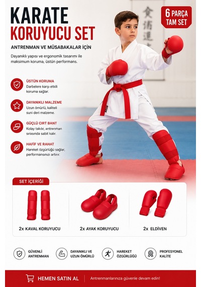 Voltrike Karate Seti Kırmızı Çok Renkli