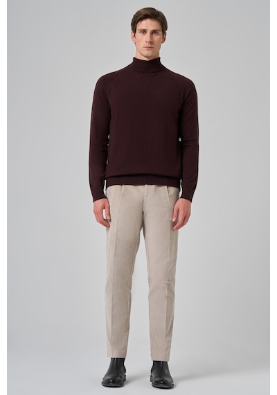 Morven Erkek Mürdüm Trend Core Spun Balıkçı Yaka Dynamic Fit Rahat Kesim Triko 26kc017010370 Mürdüm Mürdüm