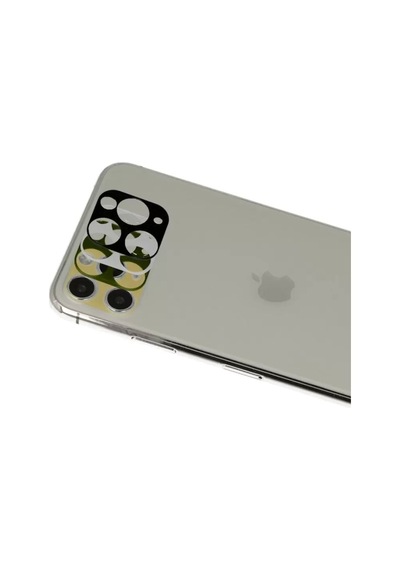 Apple İphone 11 Pro Max Rainbow Kamera Lens Koruma Cam - Gold