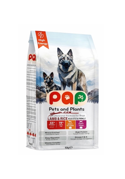 Pets And Plants Yüksek Proteinli Kuzu Etli Yetişkin Köpek Maması 15 Kg %33 Protein