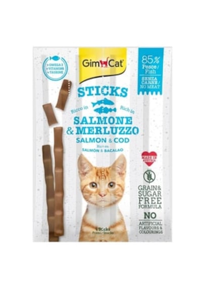 Gimcat Sticks Alabalıklı Somonlu Kedi Ödülü 4'lü