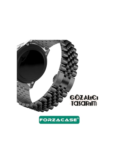 Forzacase 22mm Akıllı Saatler İle Uyumlu Rolex Tasarım Metal Kordon Kayış - Fc925