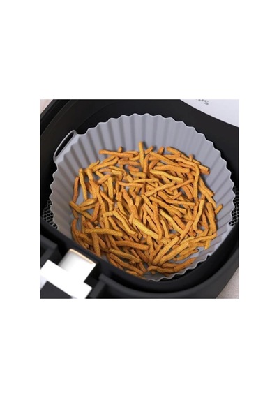 Tr Renkli Isıya Dayanıklı Yıkanılabilir Silikon Fırın Ve Airfryer Yuvarlak Pişirme Matı 20 Cm 5440
