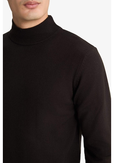 Defacto Slim Fit Dar Kesim Balıkçı Yaka Basic Düz Triko Kazak R1127az25wnbn497 Kahve