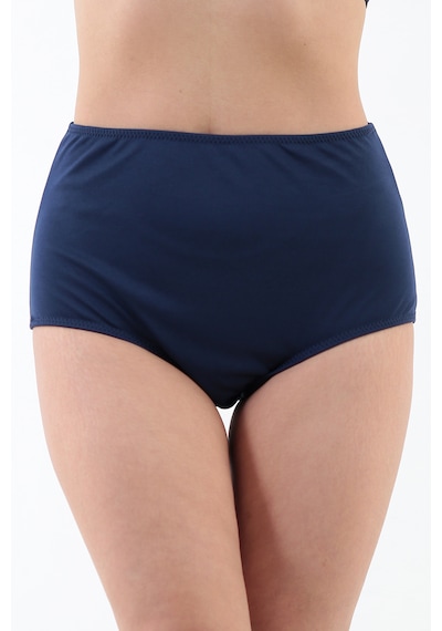 Kadın Büyük Beden Yüksek Bel Toparlayıcı Bikini Altı Lacivert