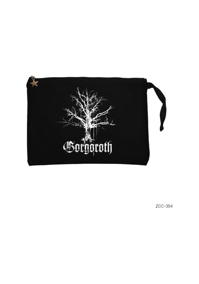 Zepplin Giyim Gorgoroth Siyah Clutch Astarlı Cüzdan / El Çantası