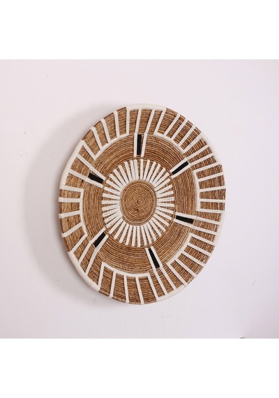 Aspendos 77 X15 Cm Çap- Doğal Abaka Duvar Tabağı
