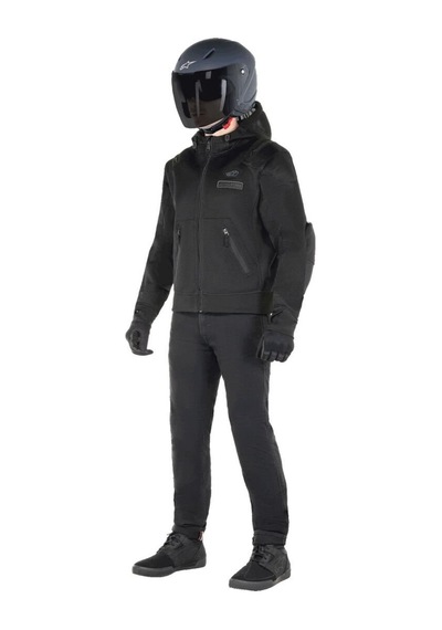 Alpinestars Moflow Air Tech Hoodie Korumalı Motosiklet Montu Siyah Siyah