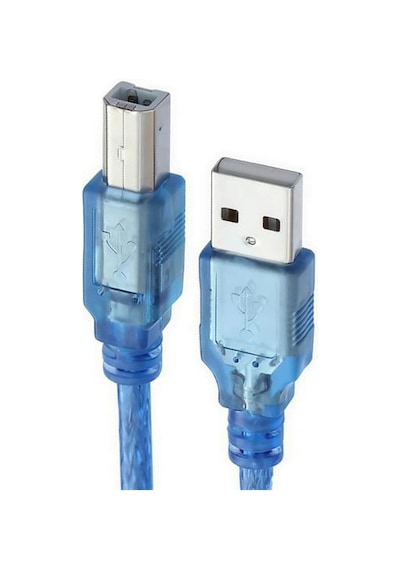 Powermaster Pm-3267 3 Metre Şeffaf Mavi Usb 2.0 Yazıcı Kablosu