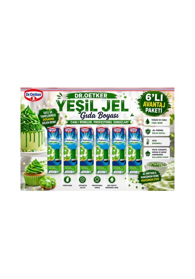 Yeşil Jel Gıda Boyası 6 Lı Avantaj Paketi - 903035990