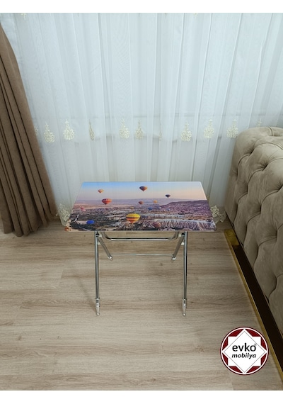 Evko Mobilya Çanta Zigon Sehpa, 4'lü Sehpa, Zigon Sehpa, Servis Sehpası, Camlı Sehpa, Katlanır Sehpa -
