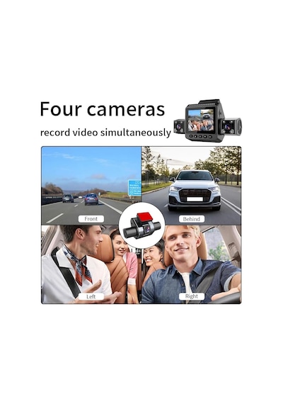 Tr 1080p Hd 4 Kameralı Wifi Telefon Kontrolü - 3 İnç Ekran Gece Görüşlü Geniş Açı G- Sensörü