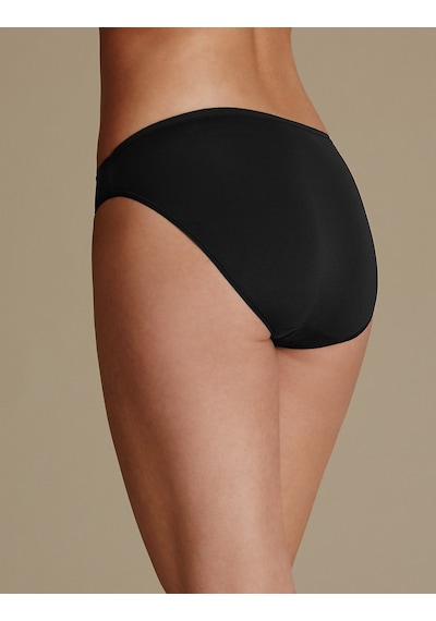 Marks & Spencer 5'li Dikişsiz High Leg Külot Seti T61004100 Siyah
