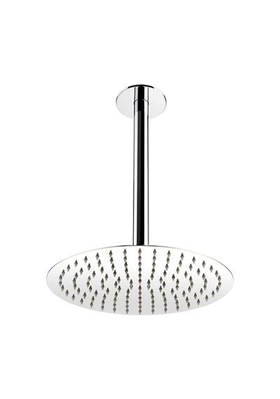 Ankastre Duş Başlığı Borulu Oval Slim Metal Ø25 Cm Tavandan Diğer