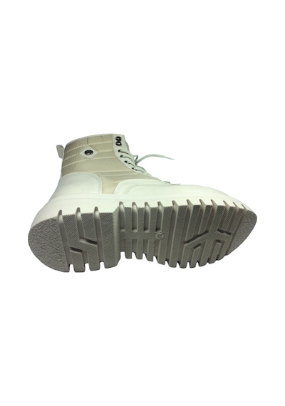 Womenly Style 2005 Kadın Bot Bej Paraşüt Kumaş Bağcıklı Fermuarlı Bej