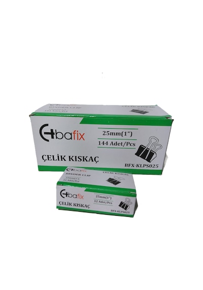 Bafix Kıskaç Klips Çelik 25 Mm 12 Li