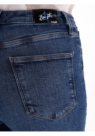 Colins 891 Maya Slim Fit Normal Bel Daralan Paça Mavi Kadın Pantolon Cl1066398 Denim
