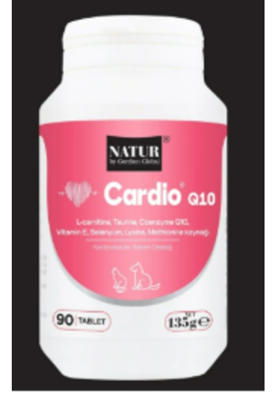 Natur Cardio Q10 Kedi Ve Köpekler İçin Kalp Sağlığı Ve Koenzim Q10 Tableti 90 Adet Ekonomik Paket