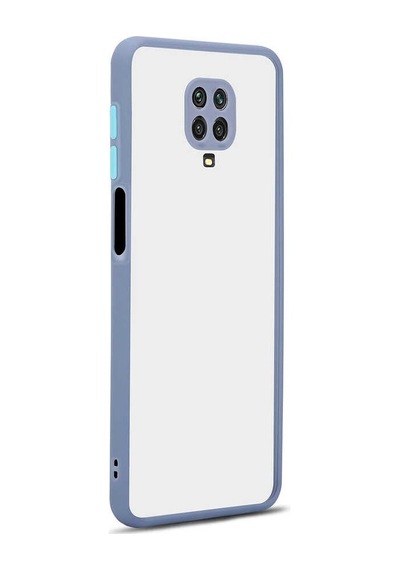 Kilifone - Redmi Note 9s Uyumlu Kılıf Arkası Buzlu Renkli Kenarlı Hux Kapak - Mor - T14540