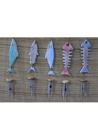 Nm-store Ahşap Balıklı Metal Çan No:5
