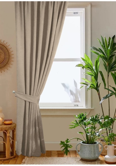 Home Color Home Bej Petek Kadife Dokulu Fon Perde Düz Dikişli Ekstrafor Büzgü 1.sınıf Kalite Diğer