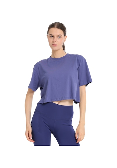 Sportive Sedona Cropped Kadın Mavi Günlük Stil T-shirt 25kk1034-mvı 1776544 Mavi